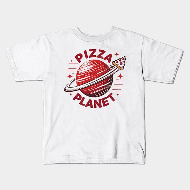 Pizza Planet Tribute - Fan Movie Theater Pizza Planet Movie Tribute - Pizza Planet best Tribute and Designs Piza Pitza Pitsa Planet Tribute - Pizza Lover Pizza Slice - Pizza and Chill Kids T-Shirt by TributeDesigns